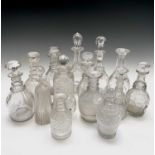 Fifteen 19th century and later decanters and stoppers. Provenance:Michael Trethewey. A Gentleman