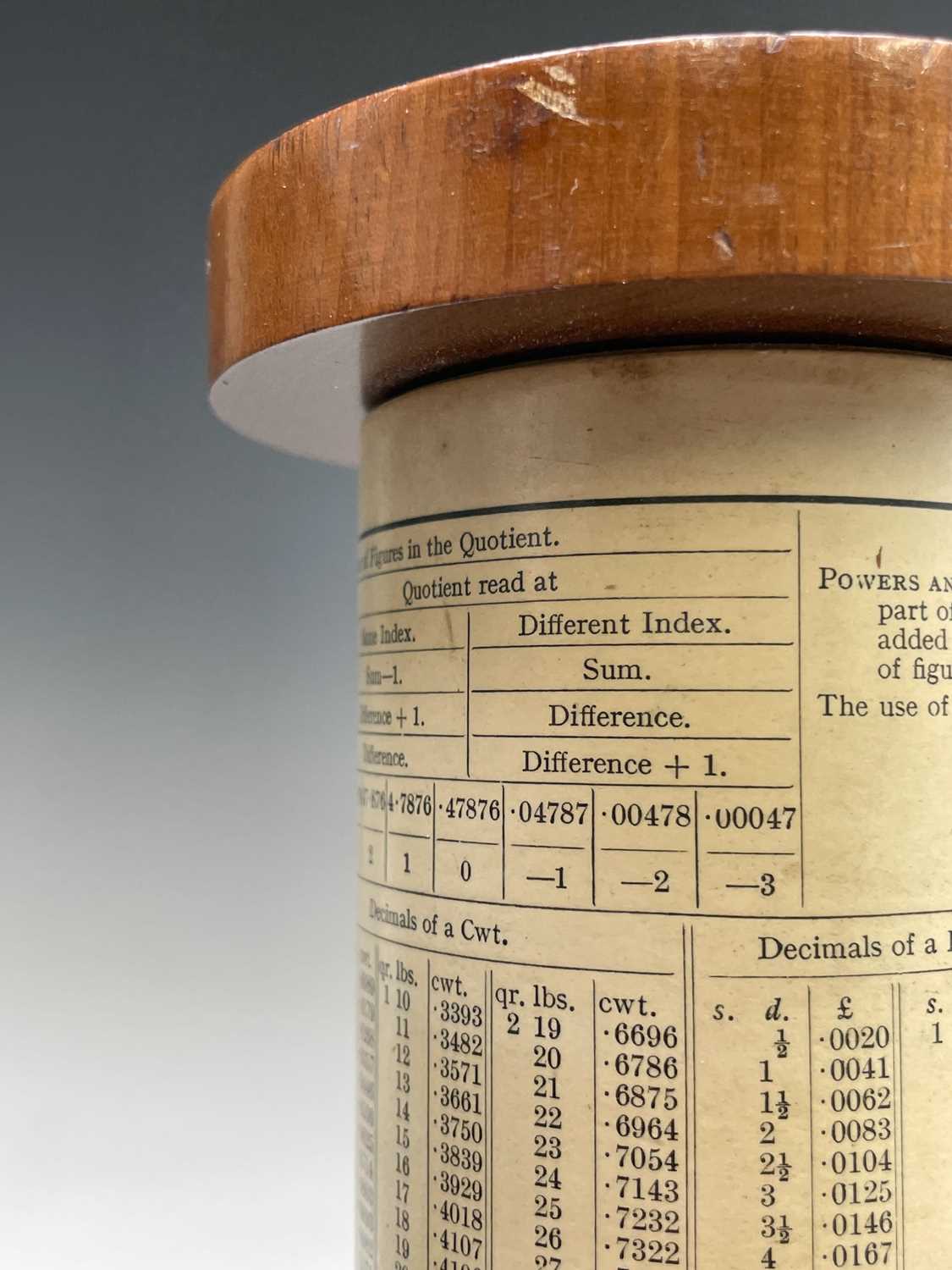 A Stanley Fuller cylindrical calculator, with mahogany and brass fittings, in original case with - Image 6 of 17