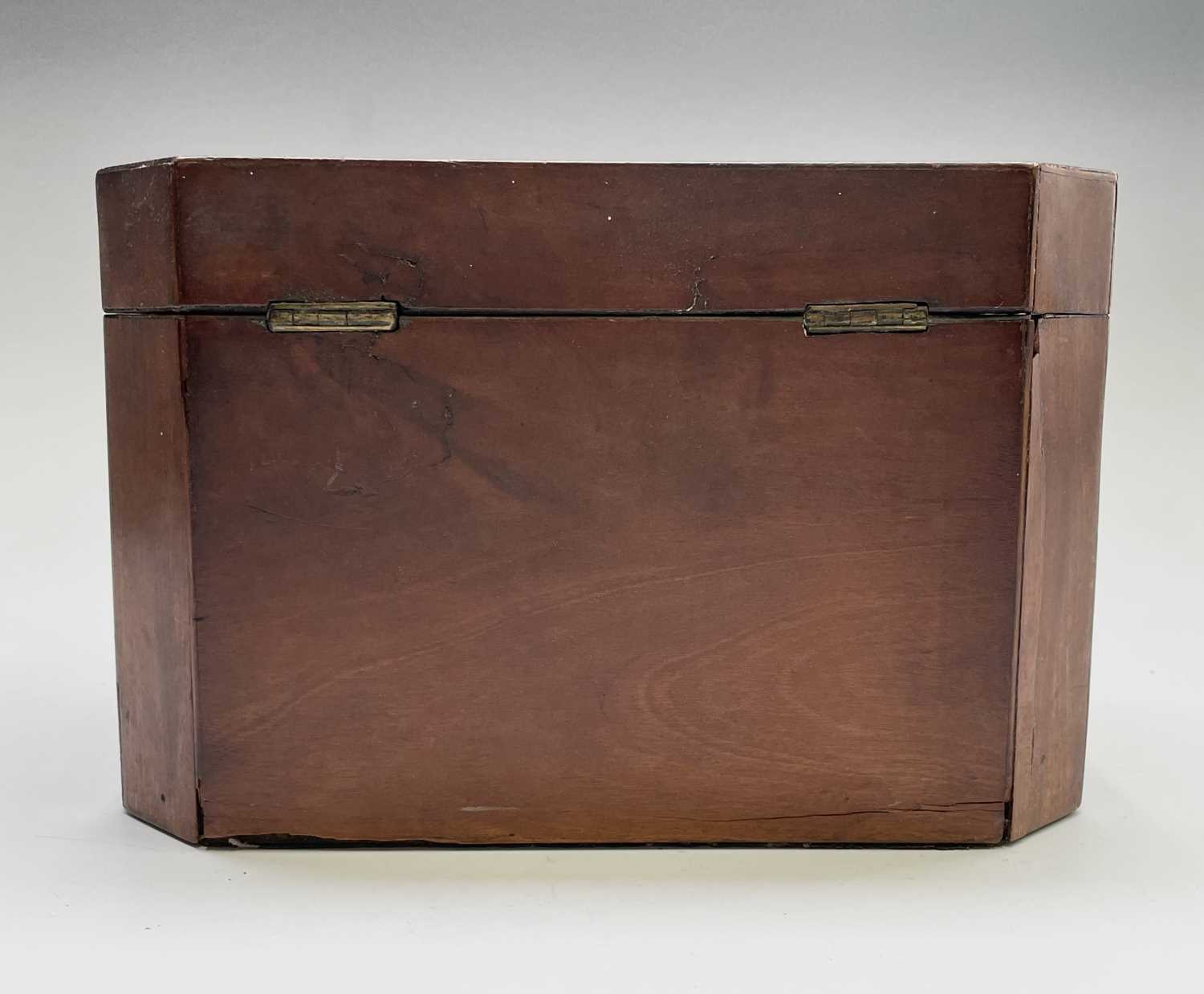 A George III satinwood and floral inlaid tea caddy, the lid opening to reveal a single internal - Image 4 of 17