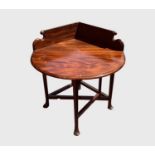 A mahogany Corner table, in early George III style and incorporating some period elements, with