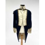 A late 18th to early 19th century British Naval Captain's tailcoat jacket.46cm across back under