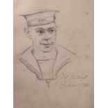 WWII Naval interest.Wartime Naval Sketchbook by James Robinson who we believe may have served on HMS