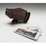 A Victorian Brewster pattern rosewood stereoscopic viewer, with attachment for fitting to a stand,