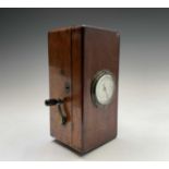 A late Victorian mahogany cased improved magneto-electric machine with indicator dial and complete