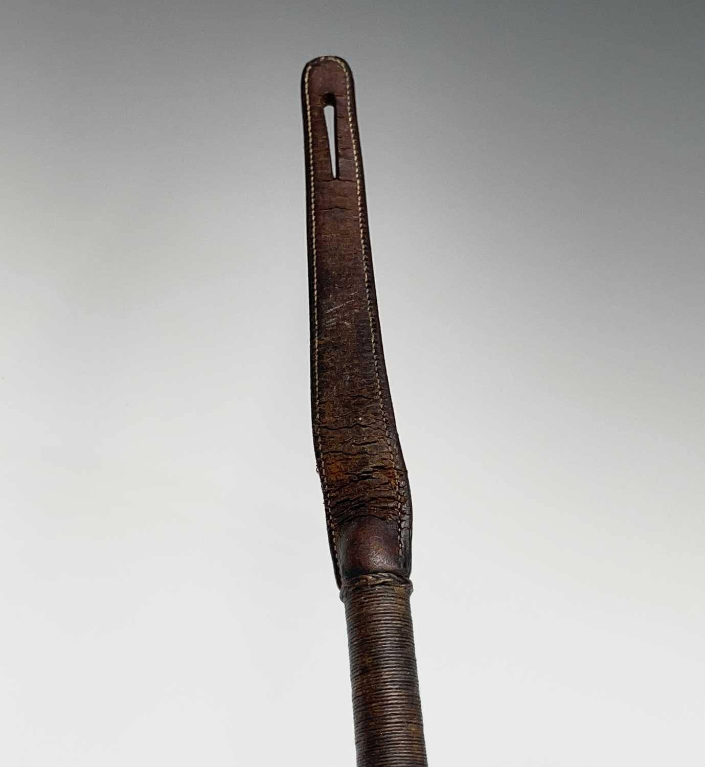 A Swaine hunting whip, with antler grip, hallmarked collar engraved with initials 'P.M.R', and - Image 7 of 10