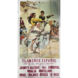 Flamenco and Bull Fighting Interest: A mid century laminograf colour poster 'Cartel De Flamenco -