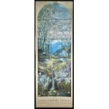 A framed museum advertising poster, 'Masterworks of Louis Comfort Tiffany/The Metropolitan Museum of