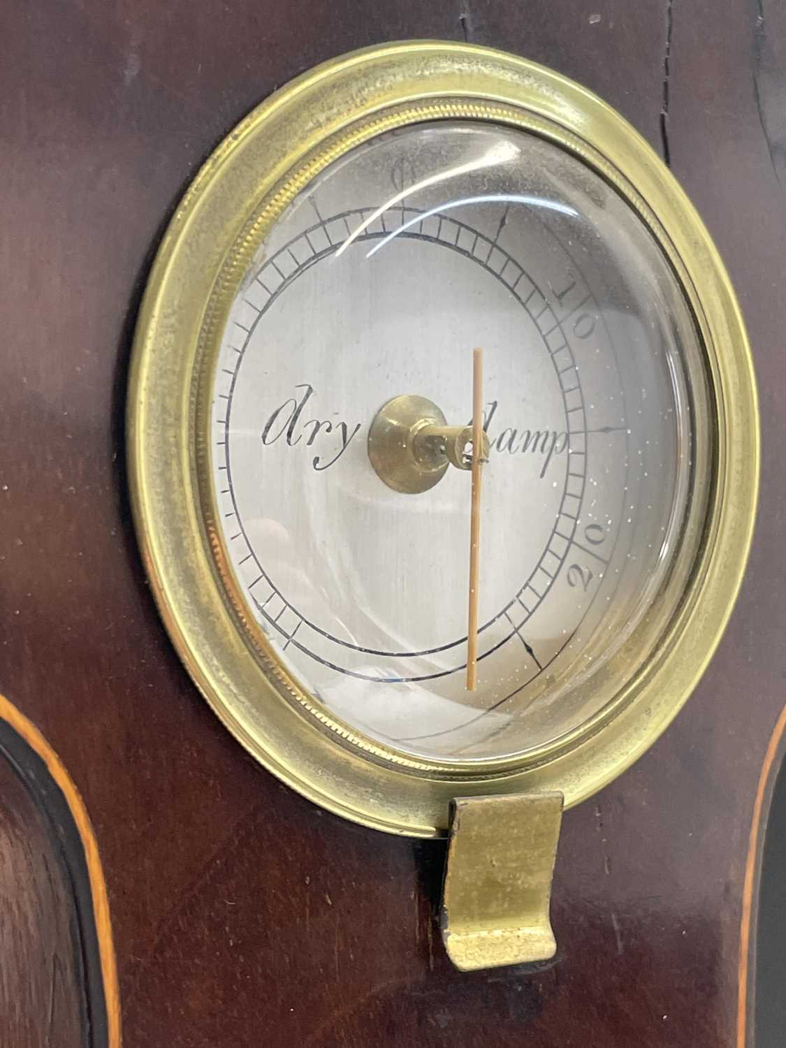 A George III mahogany and boxwood strung wheel barometer by J Berry of 78 Wardour Street Soho. - Image 8 of 12