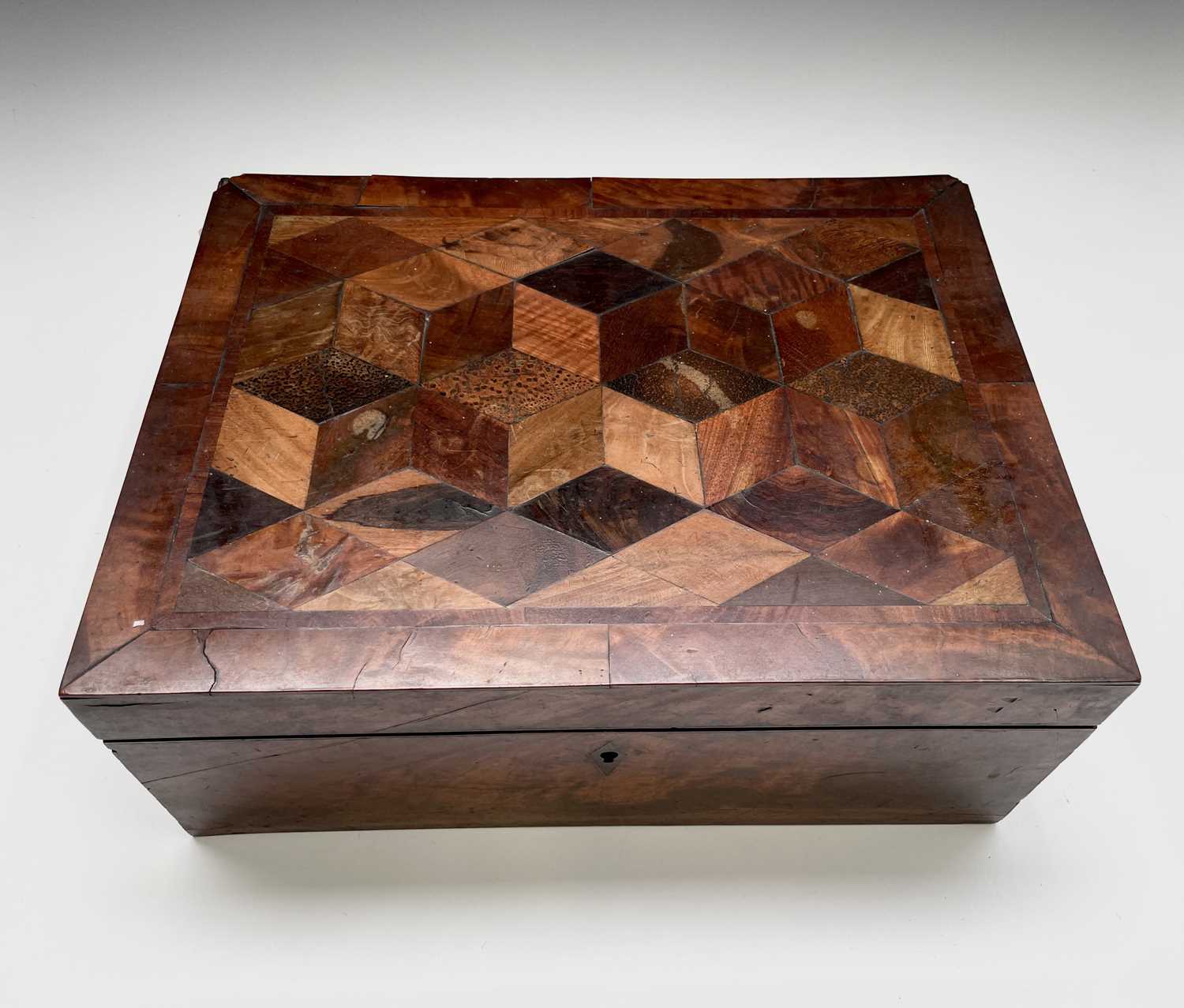 A rare Jamaican specimen wood workbox, by James Pitkin, Kingston, Jamaica, circa 1835/1840, the - Image 8 of 35