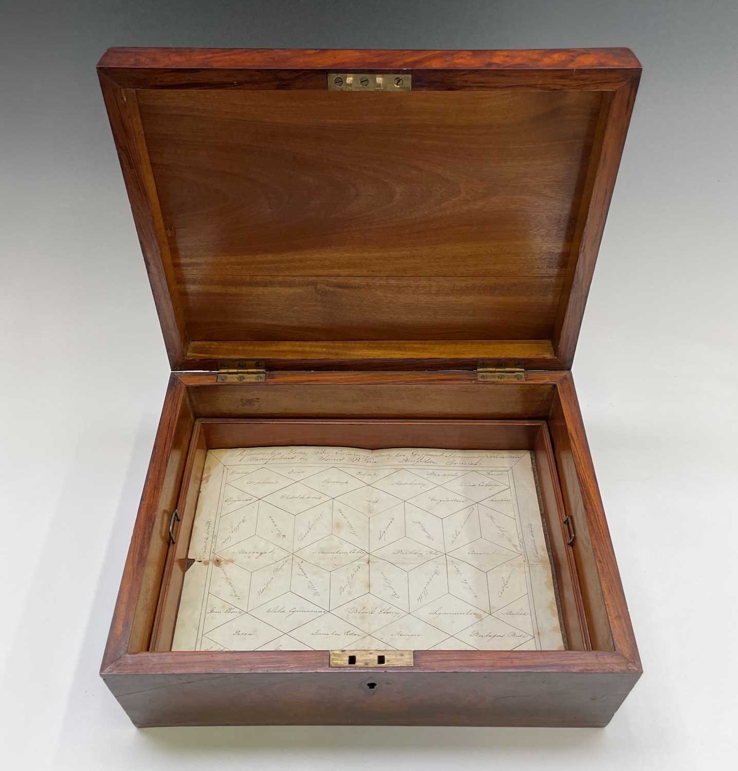 A rare Jamaican specimen wood workbox, by James Pitkin, Kingston, Jamaica, circa 1835/1840, the - Image 23 of 35