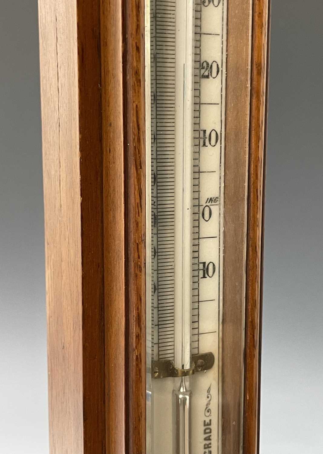 A Victorian walnut stick barometer, by J Hicks, London, with ivory scales, twin vernier indicators - Image 14 of 25