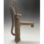 A Victorian cast iron water pump. Height 55cm.