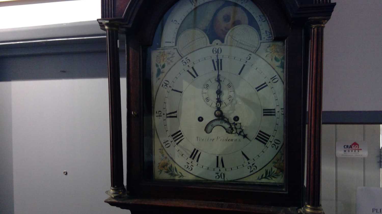 A George III oak and mahogany eight day longcase clock, the 33.3cm arched painted dial signed ' - Image 2 of 2