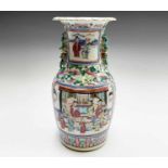 A Chinese Canton porcelain vase, 19th century, height 37cm, width 18cm.Condition report: Very
