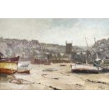 John AMBROSE (1931-2010) Low Tide, St Ives Oil on canvas Signed 50 x 75cm