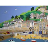Richard Sidney LODEY (1950)Mousehole Acrylic on board Initialled 30 x 39.5cmCondition report: This