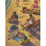 Francis HEWLETT (1930-2012)The BeachOil on boardSigned to verso25 x 19cm