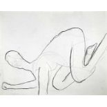 Roger HILTON (1911-1975) Untitled (Kneeling Figure) Conte on paper A further untitled study to verso