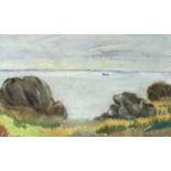 Isobel Atterbury HEATH (c.1909-1989) Seascape Pastel Signed Inscription to verso 30 x 48 cm