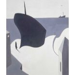 Andrew LANYON (1947) The Eleonora Aground at Hayle Gouache Signed, inscribed and dated '79 to verso