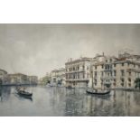 Attributed to Rafael SENET Y PÉREZ (1856-1926) The Grand Canal, Venice 30x44cm