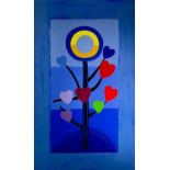 Terry FROST (1915-2003) Blue Love Tree (Kemp 245) Screenprint with collage Signed, P/P 100.5 x 61