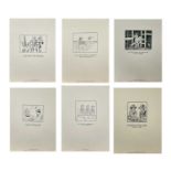Glen BAXTER (1944) Six lithographs Each signed, numbered and dated '78 Paper size 39 x 28 cm