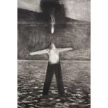 Karl WESCHKE (1925-2005) The Fire Eater Etching Signed, dated '04 and numbered 18/200 31 x 21.5 cm