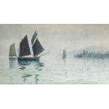 George Brooks Percy SPOONER-LILLINGSTON (1850-1932) Fishing Boats in Mounts Bay Watercolour Signed