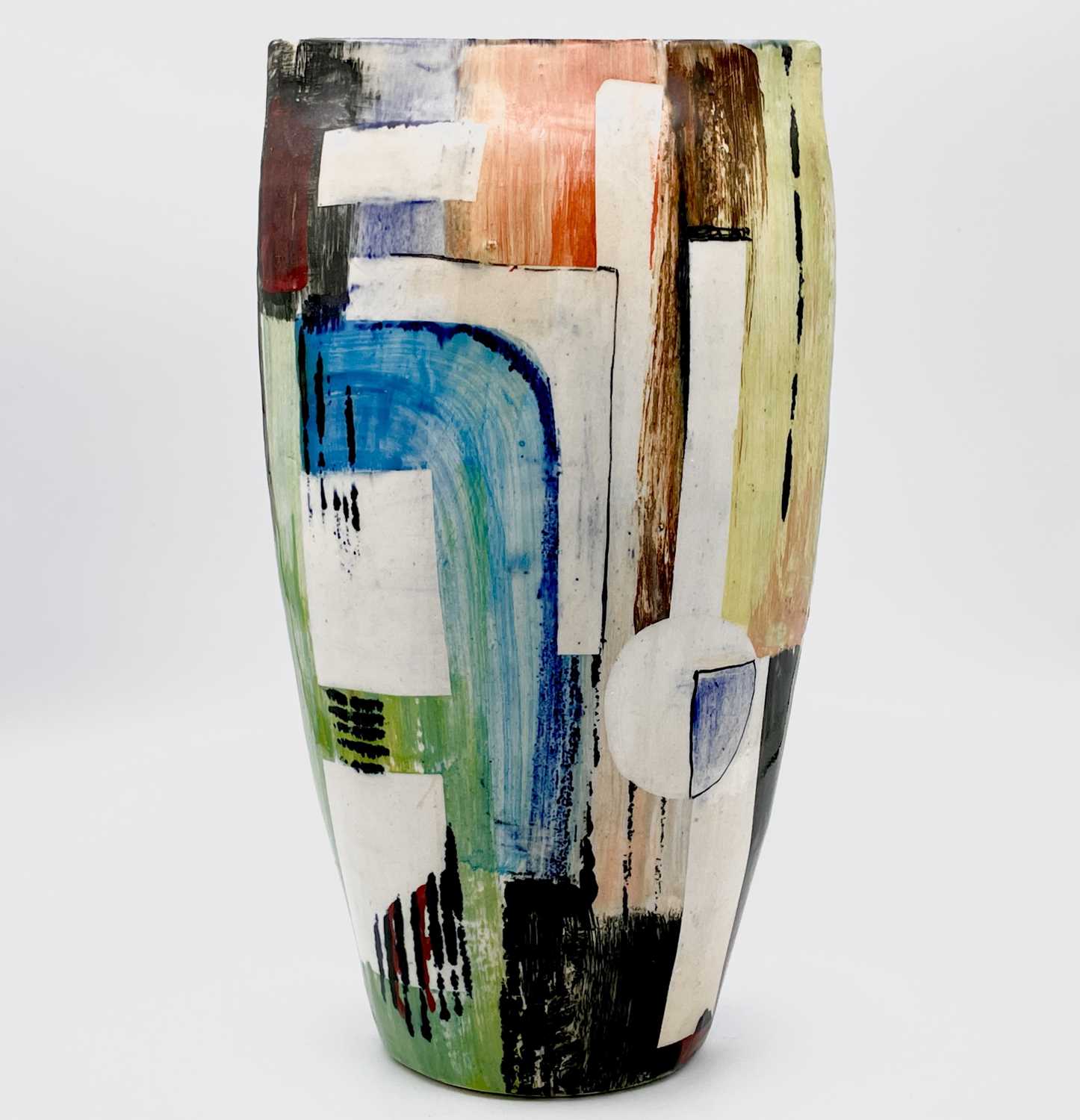 Paul JACKSON A ceramic vase with painted abstract decoration Signed and dated '18 to base Height - Image 2 of 7