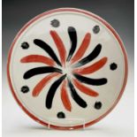 Terry FROST (1915-2003) Trewellard Red Poole Pottery Charger Painted initials to base Diameter 35.