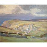 Hugh E. RIDGE (1899-1976) Autumn Scene - The Village of Zennor from Trewey Hill Oil on canvas Signed
