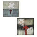 Roy RAY (1936-2021), 'March I: Etude' and 'Apl 5: Etude' Two mixed media works Each signed, titled