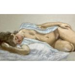 Ken SYMONDS (1927-2010) Model Resting (Val) Pastel Signed Inscribed to verso 39 x 63cmCondition