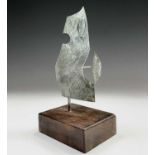 William BLACK (20th Century St Ives School) Standing Stone Form Copper sculpture Signed, inscribed