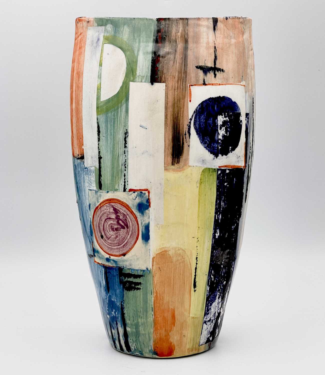 Paul JACKSON A ceramic vase with painted abstract decoration Signed and dated '18 to base Height - Image 6 of 7