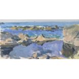 John HARVEY (1935) The Secret Pool Oil on board 'John Harvey - St Ives Society of Artists' stamp