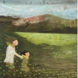 Siobhan PURDY (XX-XXI) Mountain Walk Oil on canvas Signed, inscribed and dated 2017 to verso 51 x