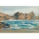 Samuel John Lamorna BIRCH (1869-1955)The Cornish CoastWatercolour Inscribed indistinctly 12x17cm
