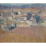 June MILES (1924) French Landscape Oil on canvas Signed and dated '85 to verso 35.5 x