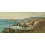Thomas HART (1830-1916) The Lands End Watercolour Signed 24x50cmCondition report:  We have not