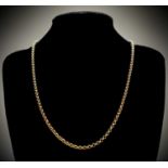 A 9ct belcher link gold necklace 13.3gm 64cm