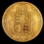 Half Sovereign 1892 shield back Fine
