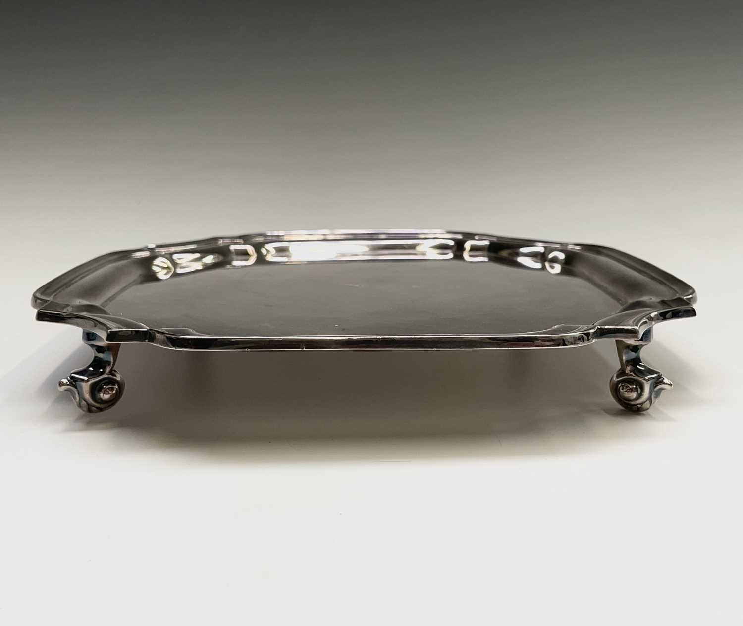 A square silver tray by A Chick & Sons Ltd Sheffield 1960 16.39ozCondition report: Width of tray - Image 2 of 8