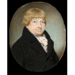 Portrait miniature. Walter Stephens LETHBRIDGE (1771-1831)Portrait of Peter Wright 1806Watercolour