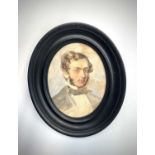 Portrait miniaturePortrait of Dr Jonas Malden Watercolour on paper Inscribed to the reverse of the
