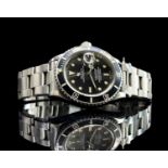 A Rolex stainless steel Submariner wristwatch No. 8850657 circa 1985 with date aperture on 93150