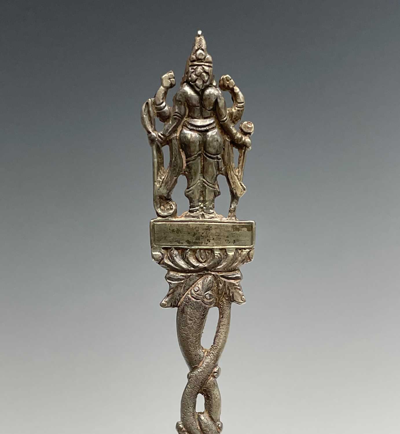 A pair of Indian silver deity spoons 21cm 139.3gmCondition report: No condition issues - Bild 7 aus 8