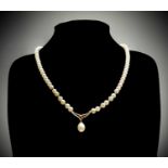 An Akoya pearl and 9ct gold 46cm necklaceCondition report: Condition is extremely good. There is