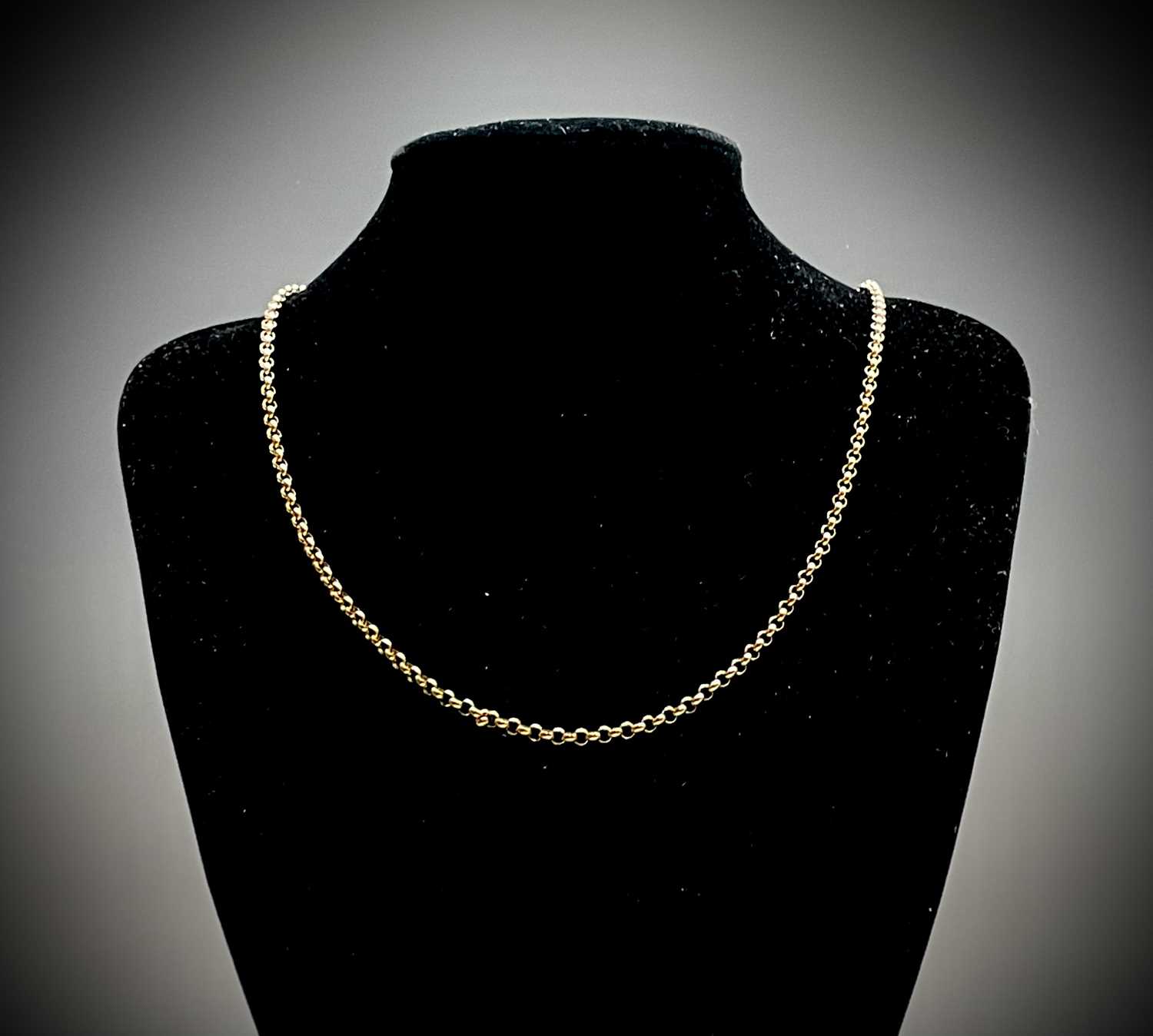 A 9ct belcher link gold necklace 13.3gm 62cmCondition report: Good condition